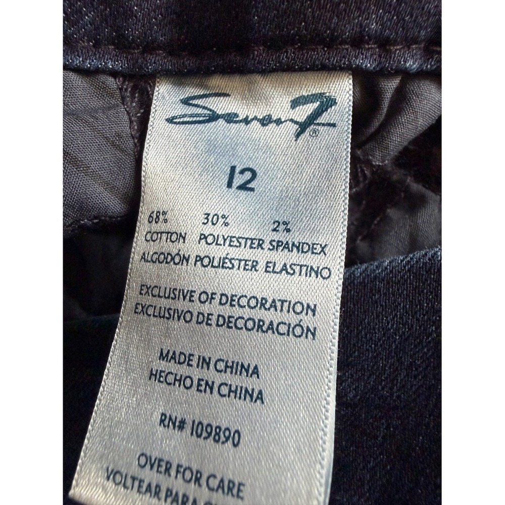 Seven7 Plus Size Tummyless High Rise Skinny Jeans Dark Wash Blue Size 12 - Picture 7 of 16